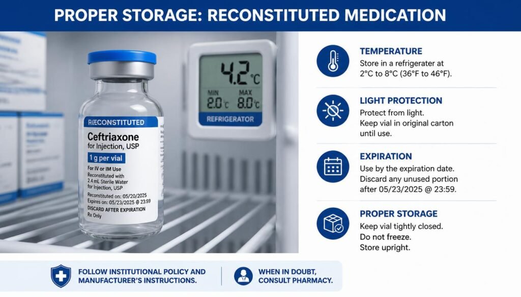 Proper storage of reconstituted peptides after mixing