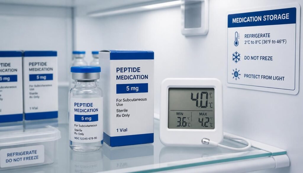 How to store peptide medicines safely according to medication instructions