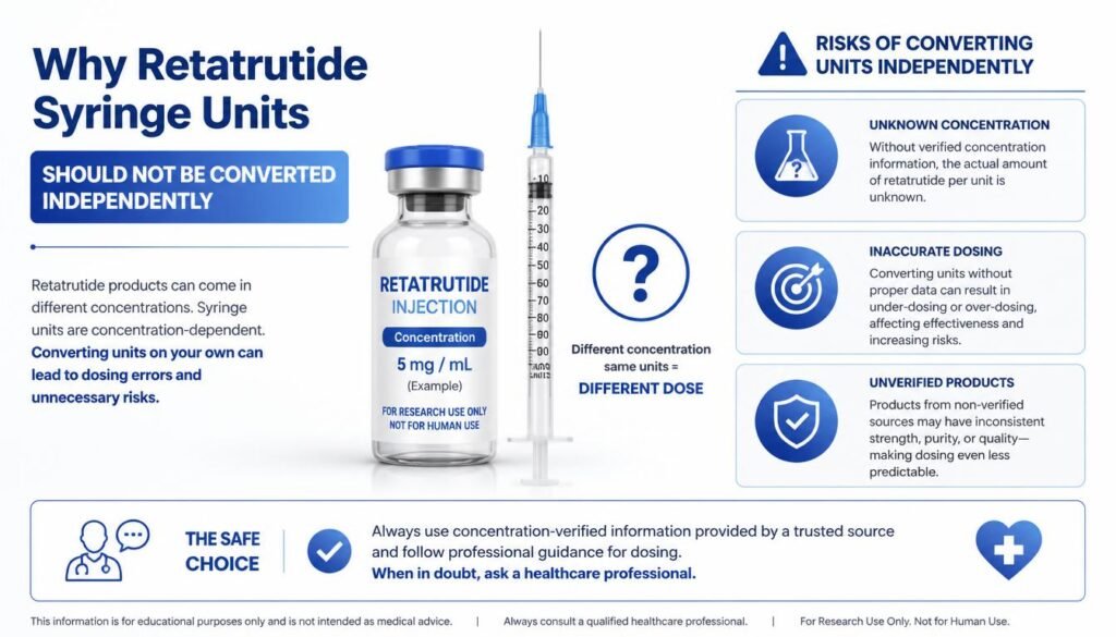 Why you should not convert retatrutide syringe units yourself