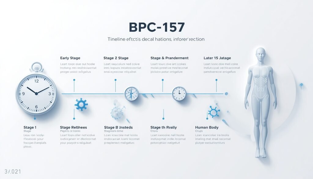 How long does BPC 157 take to work timeline illustration