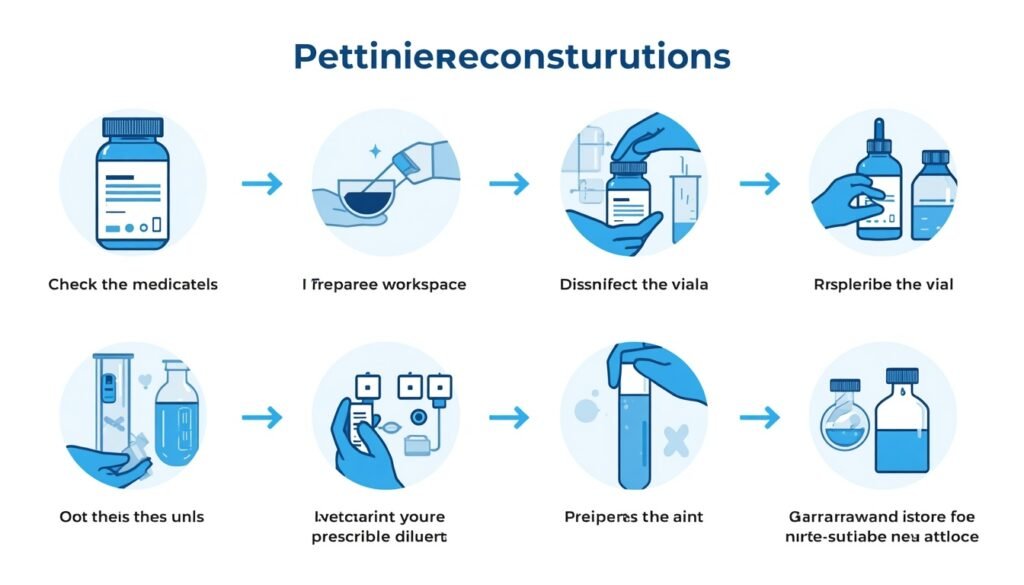 Steps for safely reconstituting peptides