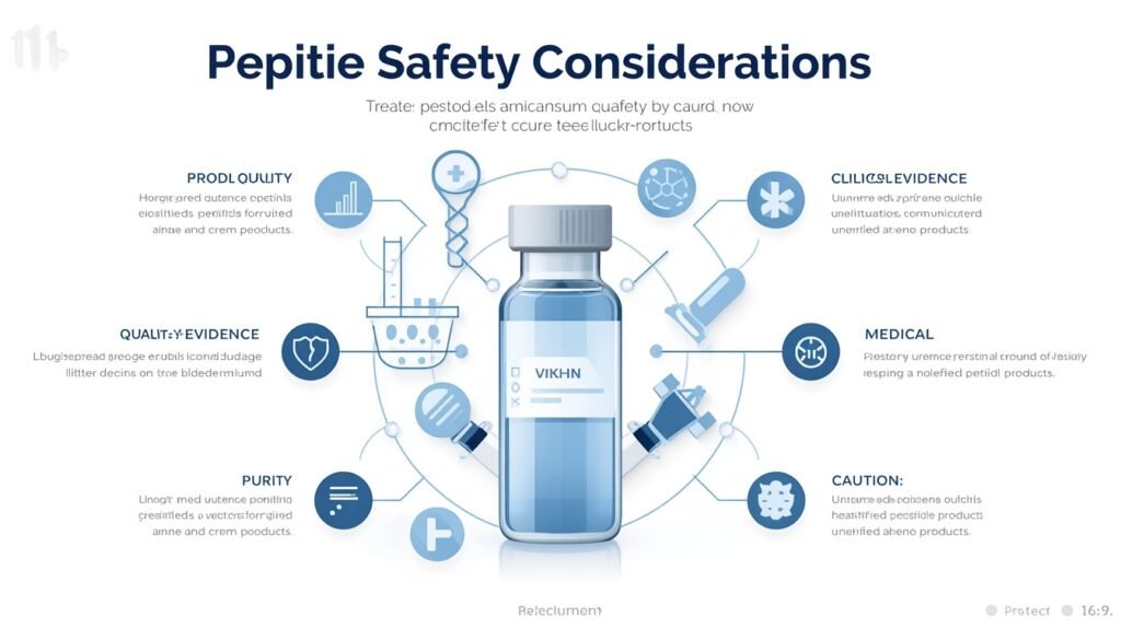 Peptide safety considerations including quality, purity, medical guidance and product risks