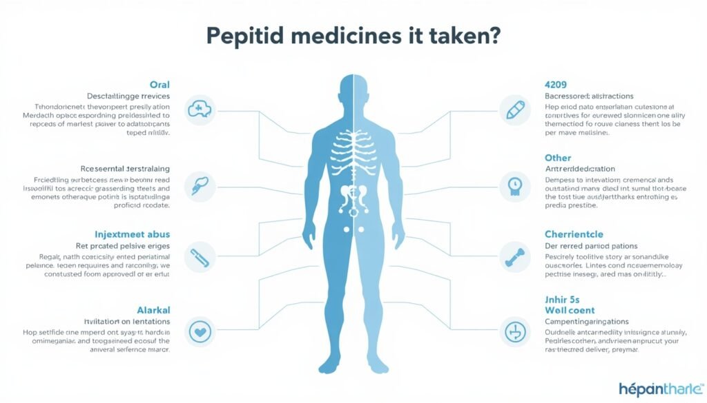 How peptide medicines are taken using different administration routes